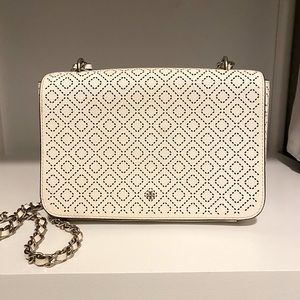 Tory Burch off white shoulder bag - silver